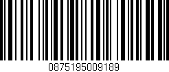 Código de barras (EAN, GTIN, SKU, ISBN): '0875195009189'
