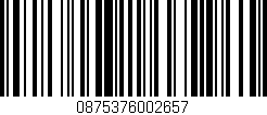 Código de barras (EAN, GTIN, SKU, ISBN): '0875376002657'