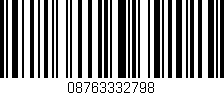 Código de barras (EAN, GTIN, SKU, ISBN): '08763332798'