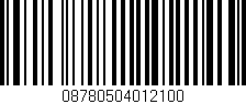 Código de barras (EAN, GTIN, SKU, ISBN): '08780504012100'