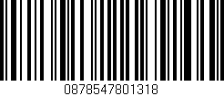 Código de barras (EAN, GTIN, SKU, ISBN): '0878547801318'