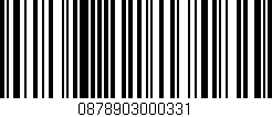 Código de barras (EAN, GTIN, SKU, ISBN): '0878903000331'