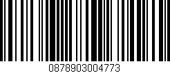 Código de barras (EAN, GTIN, SKU, ISBN): '0878903004773'