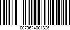 Código de barras (EAN, GTIN, SKU, ISBN): '0879674001626'