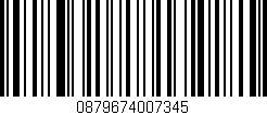 Código de barras (EAN, GTIN, SKU, ISBN): '0879674007345'