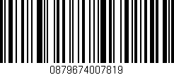 Código de barras (EAN, GTIN, SKU, ISBN): '0879674007819'