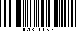 Código de barras (EAN, GTIN, SKU, ISBN): '0879674009585'