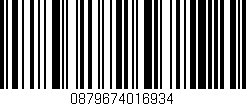 Código de barras (EAN, GTIN, SKU, ISBN): '0879674016934'