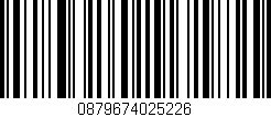 Código de barras (EAN, GTIN, SKU, ISBN): '0879674025226'