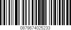 Código de barras (EAN, GTIN, SKU, ISBN): '0879674025233'