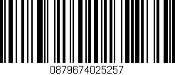 Código de barras (EAN, GTIN, SKU, ISBN): '0879674025257'