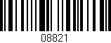 Código de barras (EAN, GTIN, SKU, ISBN): '08821'