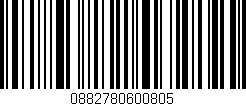 Código de barras (EAN, GTIN, SKU, ISBN): '0882780600805'