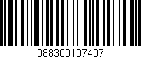 Código de barras (EAN, GTIN, SKU, ISBN): '088300107407'