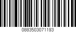 Código de barras (EAN, GTIN, SKU, ISBN): '0883503071193'