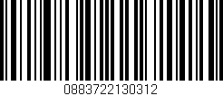Código de barras (EAN, GTIN, SKU, ISBN): '0883722130312'