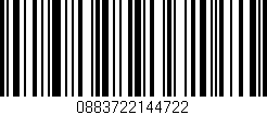 Código de barras (EAN, GTIN, SKU, ISBN): '0883722144722'