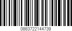 Código de barras (EAN, GTIN, SKU, ISBN): '0883722144739'
