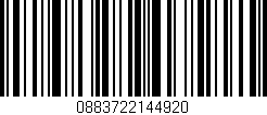 Código de barras (EAN, GTIN, SKU, ISBN): '0883722144920'