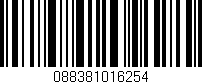 Código de barras (EAN, GTIN, SKU, ISBN): '088381016254'