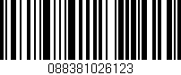 Código de barras (EAN, GTIN, SKU, ISBN): '088381026123'