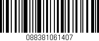 Código de barras (EAN, GTIN, SKU, ISBN): '088381061407'