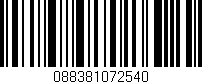 Código de barras (EAN, GTIN, SKU, ISBN): '088381072540'