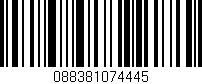 Código de barras (EAN, GTIN, SKU, ISBN): '088381074445'