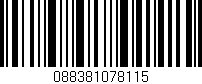 Código de barras (EAN, GTIN, SKU, ISBN): '088381078115'