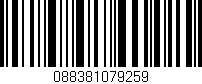 Código de barras (EAN, GTIN, SKU, ISBN): '088381079259'