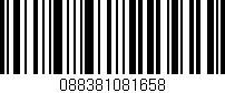 Código de barras (EAN, GTIN, SKU, ISBN): '088381081658'