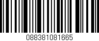 Código de barras (EAN, GTIN, SKU, ISBN): '088381081665'