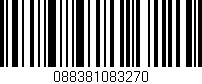 Código de barras (EAN, GTIN, SKU, ISBN): '088381083270'