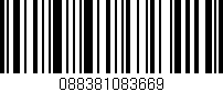 Código de barras (EAN, GTIN, SKU, ISBN): '088381083669'