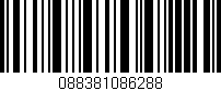 Código de barras (EAN, GTIN, SKU, ISBN): '088381086288'