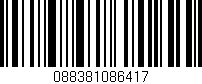 Código de barras (EAN, GTIN, SKU, ISBN): '088381086417'