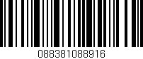Código de barras (EAN, GTIN, SKU, ISBN): '088381088916'