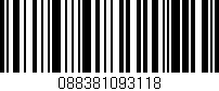 Código de barras (EAN, GTIN, SKU, ISBN): '088381093118'