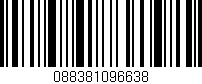 Código de barras (EAN, GTIN, SKU, ISBN): '088381096638'