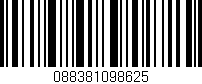 Código de barras (EAN, GTIN, SKU, ISBN): '088381098625'