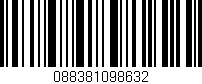 Código de barras (EAN, GTIN, SKU, ISBN): '088381098632'