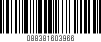 Código de barras (EAN, GTIN, SKU, ISBN): '088381603966'