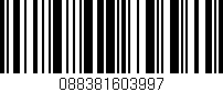 Código de barras (EAN, GTIN, SKU, ISBN): '088381603997'