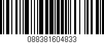 Código de barras (EAN, GTIN, SKU, ISBN): '088381604833'