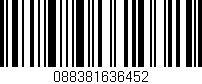 Código de barras (EAN, GTIN, SKU, ISBN): '088381636452'