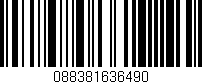 Código de barras (EAN, GTIN, SKU, ISBN): '088381636490'