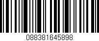 Código de barras (EAN, GTIN, SKU, ISBN): '088381645898'