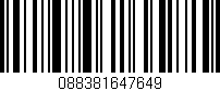 Código de barras (EAN, GTIN, SKU, ISBN): '088381647649'