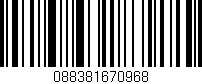Código de barras (EAN, GTIN, SKU, ISBN): '088381670968'