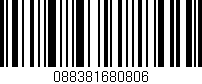 Código de barras (EAN, GTIN, SKU, ISBN): '088381680806'